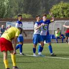 Els jugadors del Ponts celebren el 1-0 aconseguit per Torra.