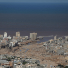 Vista de la ciutat de Derna, devastada després de les inundacions.