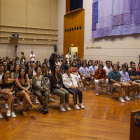L’acte de benvinguda als alumnes estrangers va ser al saló Víctor Siurana del Rectorat.