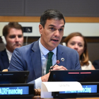 El president espanyol, Pedro Sánchez, ahir a la cimera de l’ONU a Nova York.