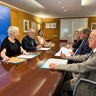 Reunió plenària del Consell de l’Audiovisual de Catalunya ahir a la seu de la delegació del Govern a Lleida.