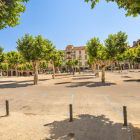 La plaça Mercadal de Balaguer, que ha estat replicada en digital.