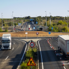 Rotonda a l’antic peatge de l’AP-2 a Lleida.