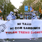 Manifestació a Barcelona davant de la cimera de ministres de la UE.