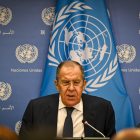 Lavrov en la 78 Assemblea General de les Nacions Unides.