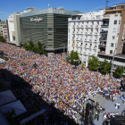 La manifestació es va fer a la plaça Felip II de Madrid.