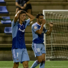 Montero i Chuli es lamenten en el partit davant del Sant Andreu.