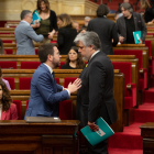 El president i Albert Batet (Junts) es van llançar retrets creuats al Parlament dimecres.