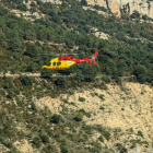 El primer rescat que van efectuar els Bombers ahir a Àger.