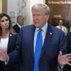 Donald Trump a l’arribada al tribunal de Nova York.