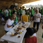 Participants en la marxa van agafar forces ahir al punt de sortida a la Llotja de Lleida.