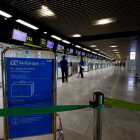 Vista de los mostradores de facturación de Air Europa en el aeropuerto de Barajas en Madrid.