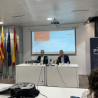 David Fortuny i Jesús Torrelles van presentar ahir l’anuari ‘La pime a Lleida’.