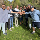 Representants de les entitats que demanen un pla de gestió eficaç del cormorà.