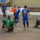 Una acció del partit de divendres passat entre el Finques Prats Lleida i el Valdagno.