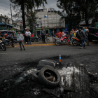 Fotografia de bloquejos a la carretera a Guatemala.