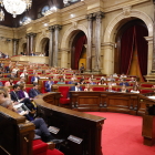 El conseller Mascort va intervenir en el debat monogràfic després del president Aragonès.