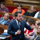 Pere Aragonès va instar ahir el Govern espanyol a desclassificar documents sobre el Catalangate.