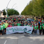 Els participants de la marxa ahir a Alcarràs.