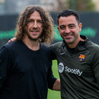 Puyol i Xavi, a les instal·lacions de la Ciutat Esportiva blaugrana.