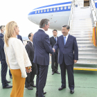 El president xinès, Xi Jinping, va aterrar ahir a San Francisco.