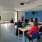 El taller sobre com parlar en públic al CEI de Balaguer.