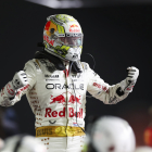 Max Verstappen celebra la victòria al GP de Las Vegas.