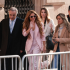 La cantant colombiana Shakira ahir, a primera hora, entrant al Palau de la Justícia de Barcelona.