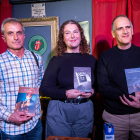 Alexandre Planas, Mireia Mejías i el lleidatà Eduard Roure, dimecres a Cerdanyola del Vallès.