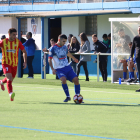 Els jugadors del Mollerussa van mostrar el seu suport a Joel Porté, que es perdrà tota la temporada per lesió.