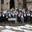 Concentració a Barcelona exigint el final del comerç d’armes amb Israel.