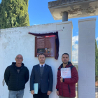 La placa que commemora la presència dels soldats.