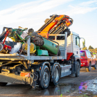 El tractor va ser atropellat pel camió en una recta de l’L-200 a Puiggròs.