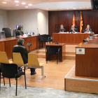 L’acusat, ahir en el judici a l’Audiència de Lleida.