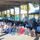 La comunitat musulmana Ibn Hazm resa actualment cada divendres en un cobert de la Fira.