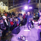 La banda Fauna va estrenar a Ricard Viñes la nadala del Grup SEGRE, ‘El Nadal comença amb tu’.