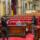 Rodatge del ‘TN cap de setmana’ al Parlament de Catalunya.