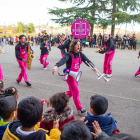 La xaranga Bsumeta va animar ahir la festa al pati de l’escola Francesc Feliu d’Aitona.