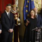 Francina Armengol intervé en presència de Pedro Sánchez en l’acte institucional al Congrés.