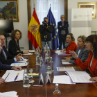 Els ministres d’Interior i Igualtat, Fernando Grande-Marlaska i Ana Redondo, reunits ahir.