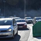 Les cues de vehicles a la carretera N-145, entre la Seu i Andorra.