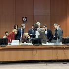 La secretària d’Estat de Digitalització, Carme Artigas, asseguda, durant les negociacions de la nova llei a Brussel·les.