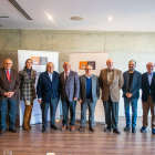 Membres del grup Compromesos amb el Futur de Lleida, ahir després de la seua última reunió.