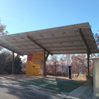La pèrgola solar que s’ha instal·lat a Tiurana, a la Noguera.