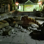 Destrossa causada en un santuari de la localitat de Kanazawa pel terratrèmol que va sacsejar el Japó.