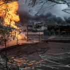 Imatge dels danys provocats pels últims atacs russos sobre la ciutat de Kíiv.