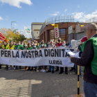 Imatge d’arxiu d’una mobilització de funcionaris de presons a Lleida.