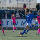 L’acció del xut de Mariajo que va acabar significant el 2-0 en el minut 37.