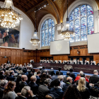El tribunal de la Haia, ahir a l’audiència del cas contra Israel.
