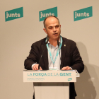 Jordi Turull durant el Consell Nacional de Junts celebrat ahir al Morell.